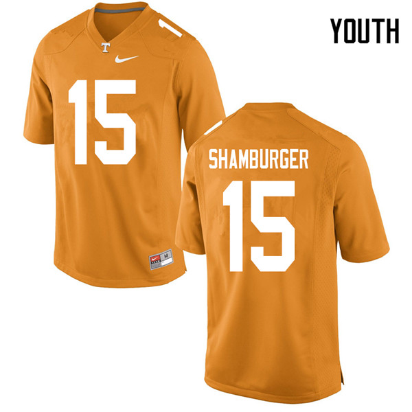 Youth #15 Shawn Shamburger Tennessee Volunteers College Football Jerseys Sale-Orange